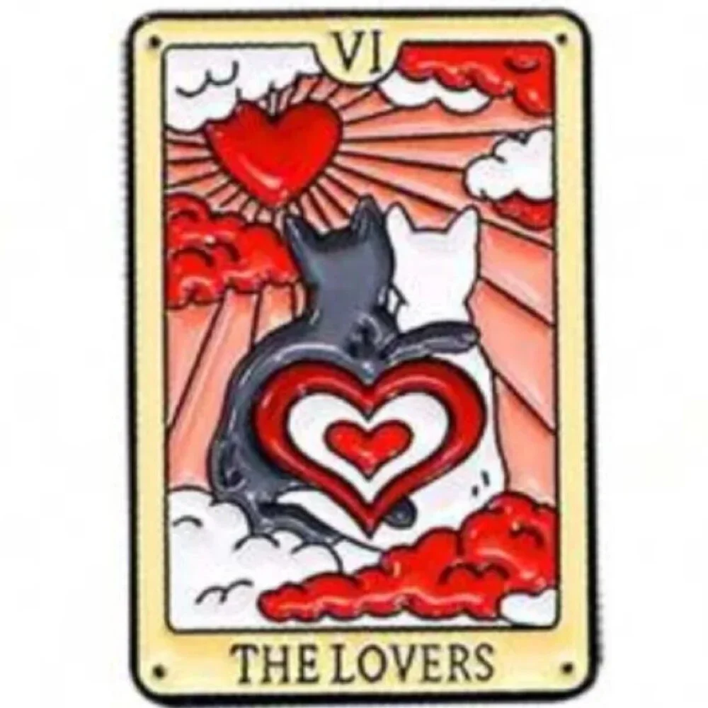 vintage Tarot Card Enamel Lapel Pin Brooch, For your BFF 🩷🩷🩷